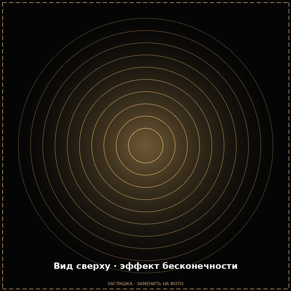 Эффект бесконечности, вид сверху